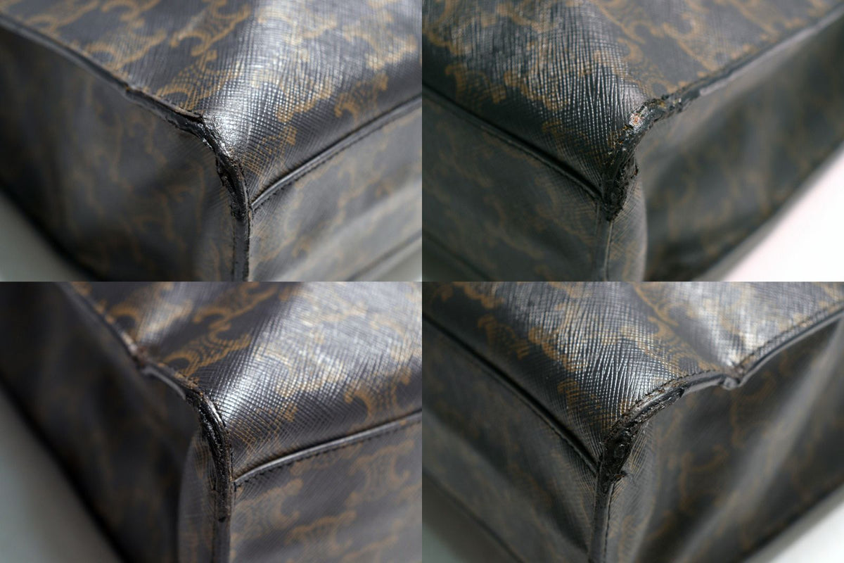Celine Triomphe Vertical Cover Large Leather Tote — view 4