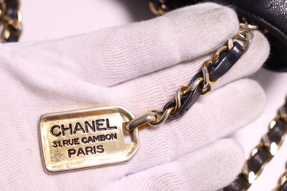 Chanel Quilted GD Leather Chain Shoulder — view 9