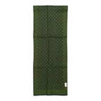 Gucci Shawl GG Pattern Scarf Wool Logo Bicolor Navy Blue Green — view 5