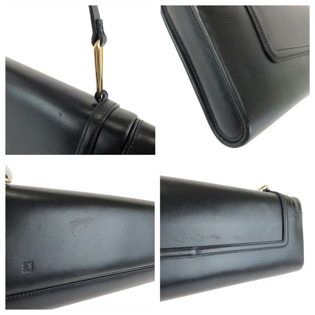 Loewe Anagram Black Gold Leather Shoulder — view 5