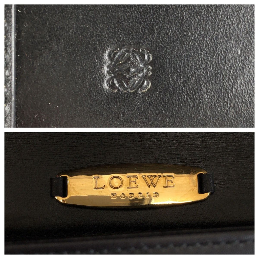 Loewe Anagram Black Gold Leather Shoulder — view 4