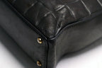 Chanel Choco Bar Jumbo CC Logo GD Leather Tote — view 4