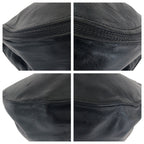 Loewe Vintage Anagram Drawstring Black Gold Leather Shoulder Bag Pochette — view 3