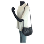 Loewe Vintage Anagram Drawstring Black Gold Leather Shoulder Bag Pochette — view 7