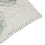 Louis Vuitton Cup Scarf White Silver Silk Cotton — view 2