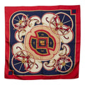 Hermes Carre 90 Washington's Carriage George Scarf Red Multicolor