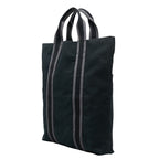 Hermes Fourre Tout Cabas Tote Black Cotton Canvas — view 2