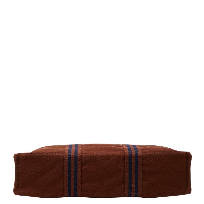 Hermes Fourre Tout MM Tote Brown Cotton Canvas — view 3