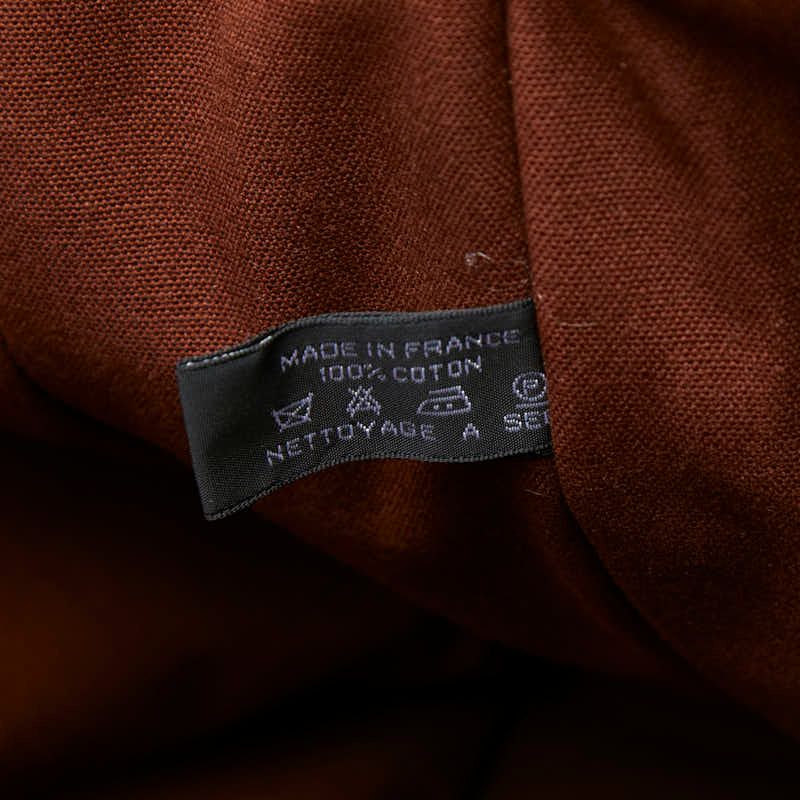 Hermes Fourre Tout MM Tote Brown Cotton Canvas — view 8
