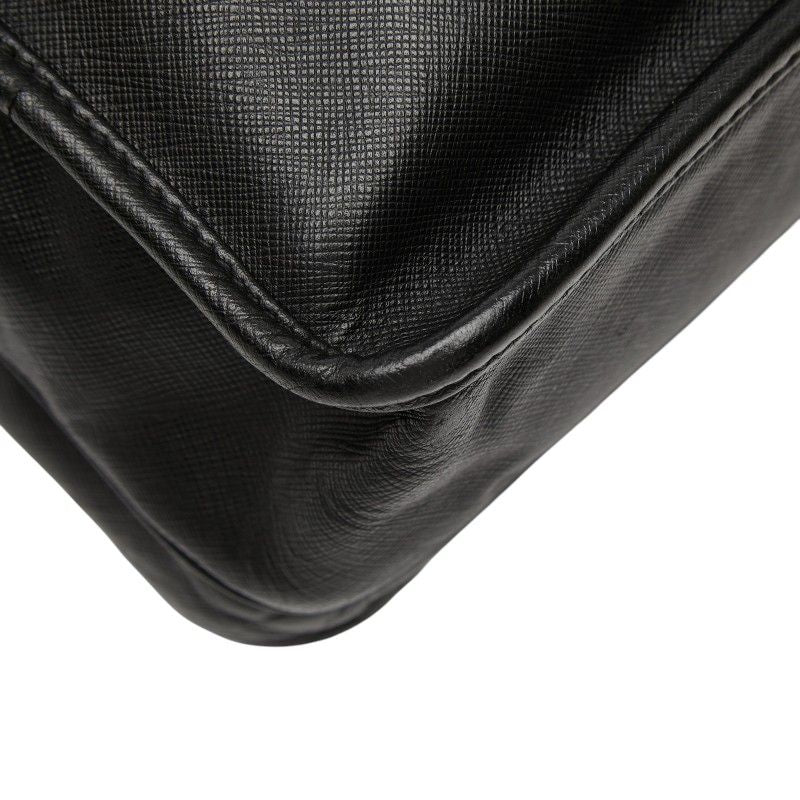 Prada Shoulder Bag Black Saffiano Leather — view 7