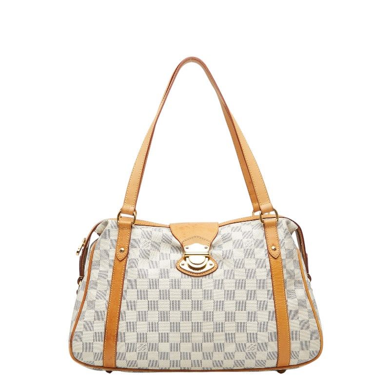 Louis Vuitton Damier Azur Strethe PM Tote White Ivory Leather