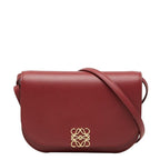 Loewe Anagram Goya Small Crossbody Accordion Shoulder Bag Bordeaux Leather
