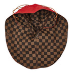Louis Vuitton Damier Wide Brim Hat Sunshade S Red Brown Cotton — view 3