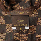 Louis Vuitton Damier Wide Brim Hat Sunshade S Red Brown Cotton — view 5