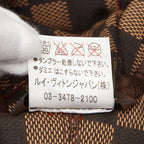 Louis Vuitton Damier Wide Brim Hat Sunshade S Red Brown Cotton — view 7