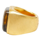 Chanel CC Logo Gripoix Vintage Ring Gold Plated — view 3