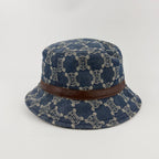 Celine Paris Macadam Hat Denim Blue M Vintage