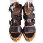 Hermes Sandals Wedge Sole Leather Shoes — view 4