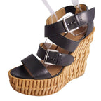 Hermes Sandals Wedge Sole Leather Shoes