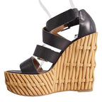 Hermes Sandals Wedge Sole Leather Shoes — view 7