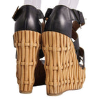 Hermes Sandals Wedge Sole Leather Shoes — view 5