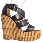 Hermes Sandals Wedge Sole Leather Shoes — view 6