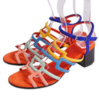 Hermes Sandals Strap Suede Leather Heels — view 2
