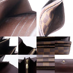 Louis Vuitton Portefeuille Sarah Damier Canvas Brown Wallet — view 9