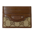 Gucci Card Case GG Canvas Leather Brown Beige Collaboration Business Holder