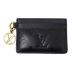 Louis Vuitton Card Case Monogram Holder Lambskin Noir Black