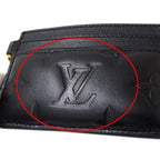 Louis Vuitton Card Case Monogram Holder Lambskin Noir Black — view 7