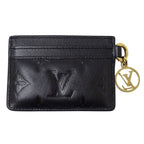 Louis Vuitton Card Case Monogram Holder Lambskin Noir Black — view 2