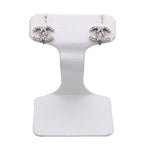 Chanel Earrings CC Logo Rhinestone Silver Simple — view 2