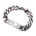 Louis Vuitton Bracelet Metal Chain Monogram Silver Logo Cool Presence