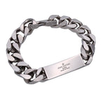 Louis Vuitton Bracelet Metal Chain Monogram Silver Logo Cool Presence — view 2