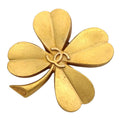 Chanel Brooch CC Logo Clover Gold