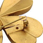 Chanel Brooch CC Logo Clover Gold — view 6