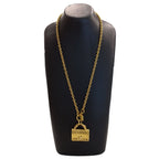 Chanel Necklace Quilted Gold Plated Bag Motif Long — view 7