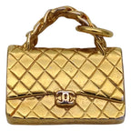 Chanel Necklace Quilted Gold Plated Bag Motif Long — view 9