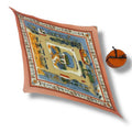 Hermes Pleats Tour Terre Return Silk Pink Scarf