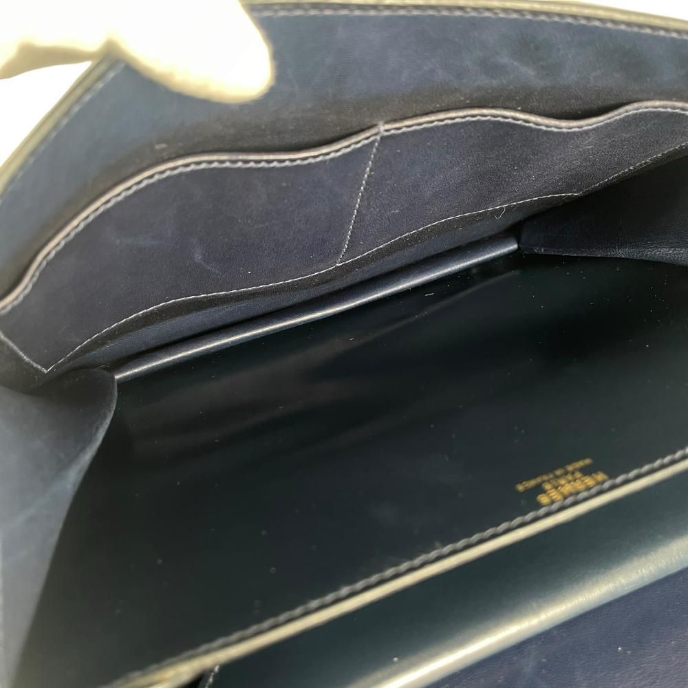 Hermes Shoulder Bag Sequana 22 Vintage Leather Blue Gold — view 6
