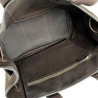 Hermes Tote Petite Ceinture MM Business Canvas Leather Brown Silver — view 5