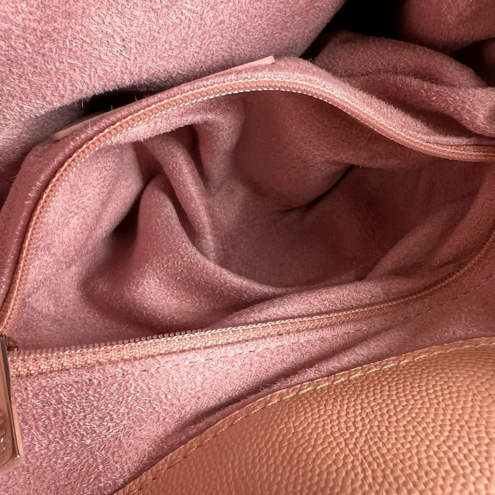 Chanel Shoulder Bag Deauville Studded Logo Gold Crossbody Pink — view 6