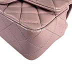 Chanel Shoulder Bag Quilted 20 Single Flap Chain Crossbody CC Logo Lambskin — view 9