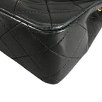 Chanel Shoulder Bag Quilted Gold CC Logo Lambskin Black — view 7