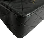 Chanel Shoulder Bag Quilted Gold CC Logo Lambskin Black — view 8