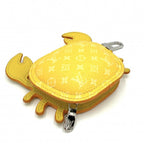 Louis Vuitton Key Holder Charm LV Crab Pouch Case Monogram Canvas Yellow Silver — view 3