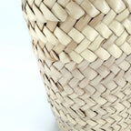 Loewe Handbag Anagram Basket Bag Palm Leaf Calf Leather Beige Green Silver — view 7