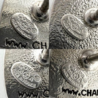 Chanel Brooch CC Logo National Flag Vintage Heart White Blue 3.7 — view 4