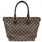 Louis Vuitton Tote Shoulder Damier Saleya PM Handbag Brown Gold — view 2